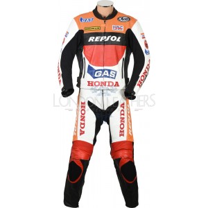 Honda Repsol Gas Moto GP Biker Leather Suit